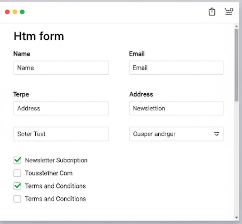 Example of an HTML form and the Servlet output demonstrating how request parameters are read and displayed