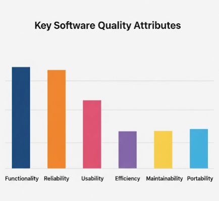 Chart showing key software quality attributes.