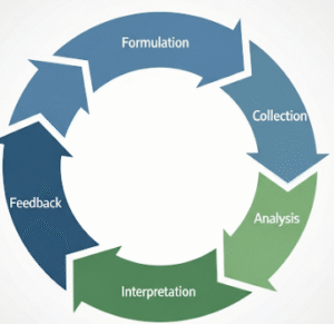 Diagram showing the cyclical principles of software measurement