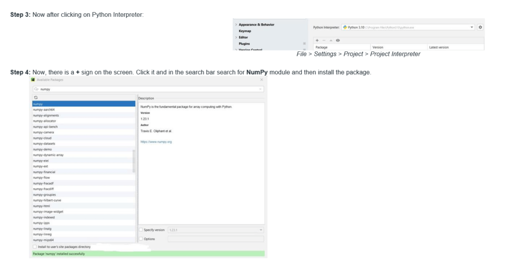 Installing and Using NumPy in Python - cmrtpoint